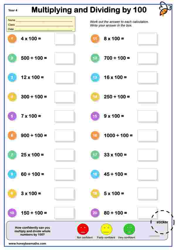 Multiplying and Dividing by 100